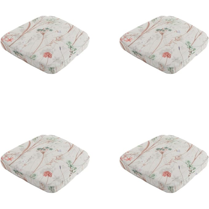 Madison - Zitkussen Wicker Donna natural canvas eco+ - Ca. 48x48 cm - Set van 4