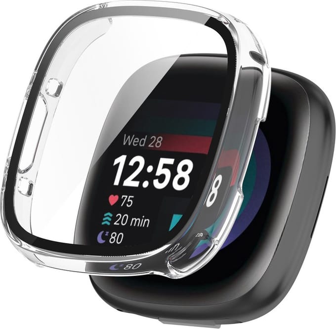 Watch case screenprotector - hoesje - geschikt voor Fitbit Versa 4 - transparant