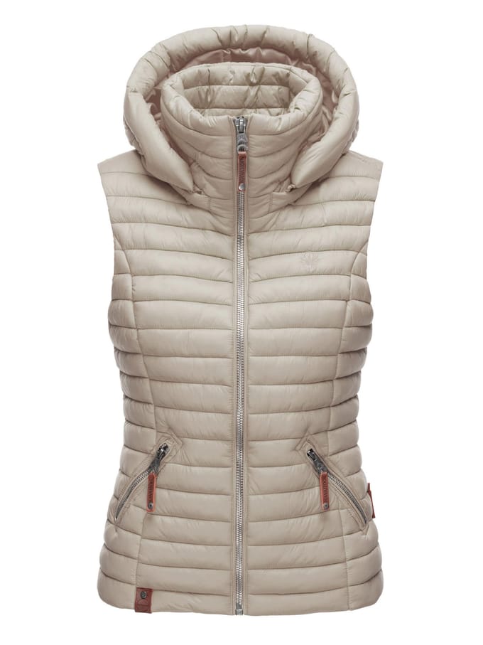 Navahoo Dames Gewatteerde Bodywarmer Shadaa – Lichte Weste met Afneembare Capuchon