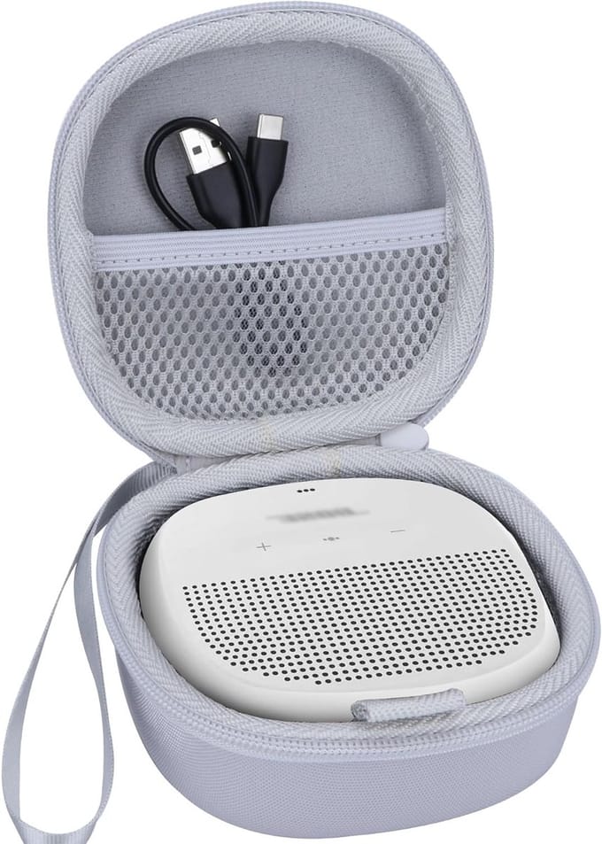 Duurzame Hard Case voor Bose SoundLink Micro Speaker - Bescherming, Stijl en Functionaliteit in Off White