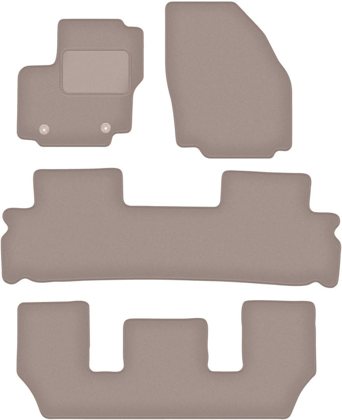 Beige veloursmatten voor: Ford Galaxy MK2 7-zits (2006-2011)