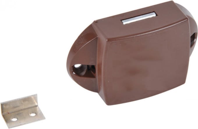 Kast-Toiletdeurslot Push-Lock (1-zijdig-BRUIN)