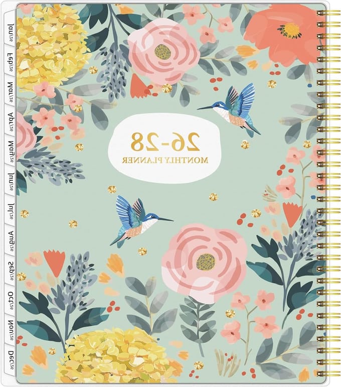 Maandplanner 3 Jaar - Planners Kalender - Planning Maken - Groen Design - 28.5 x 22.8 cm - Groen