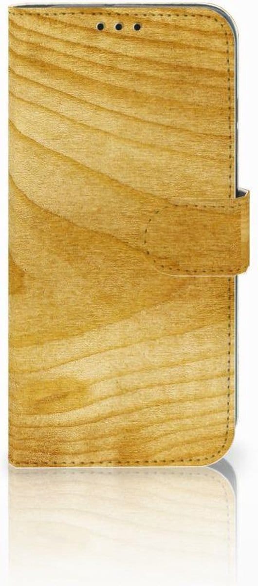 Honor 10 Lite Book Style Case Licht Hout