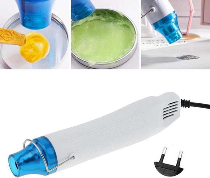 Heteluchtpistool - Mini Tool - Doe-het-zelf Projecten - Snel 200°C - Compact Formaat - Wit