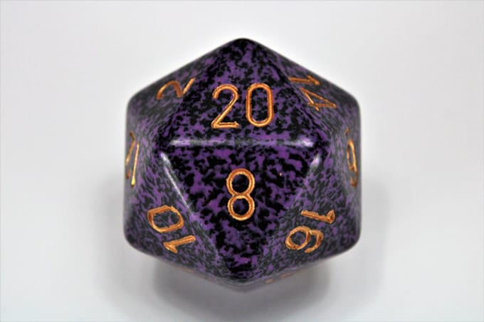 Dobbelsteen D20 Hurricane Speckled 34mm - Accessoires