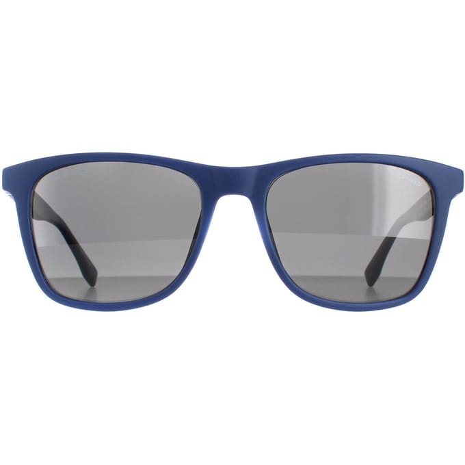 Lacoste zonnebril L860SP 424 Matblauw grijs gepolariseerd