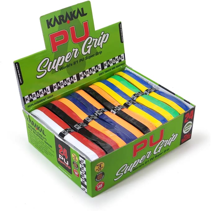 Set van 24 gekleurde handgrepen duo pu Karakal Super Grip