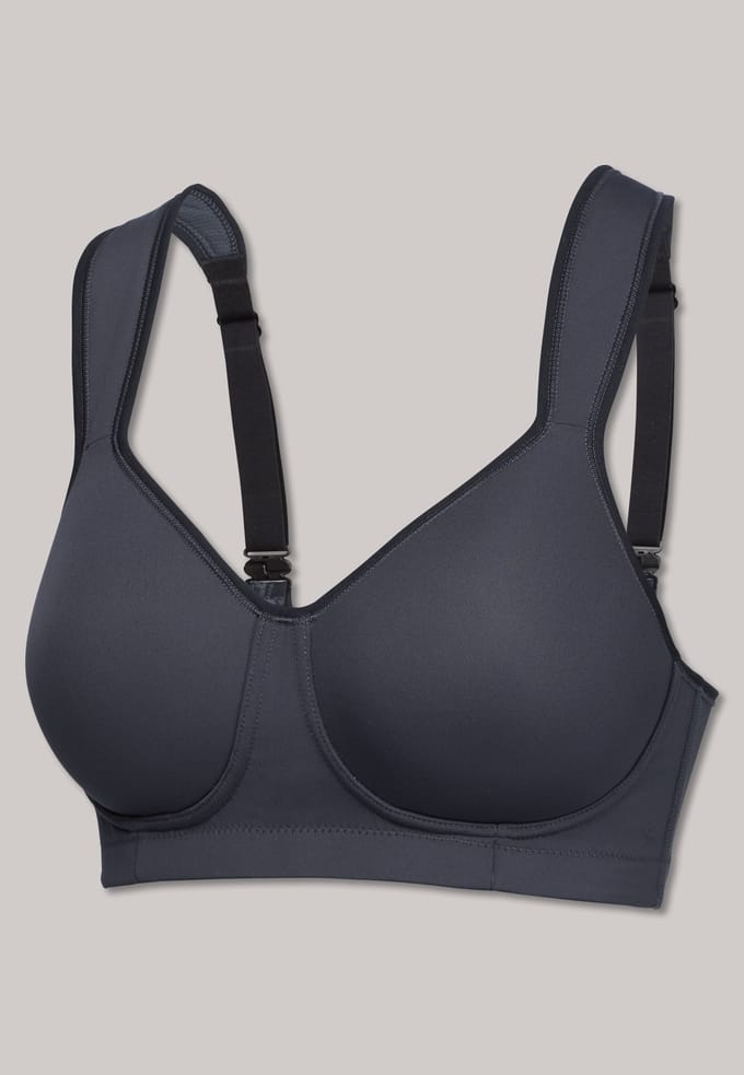 Sportbeha zachte cup beugel medium steun antraciet - Active 70B