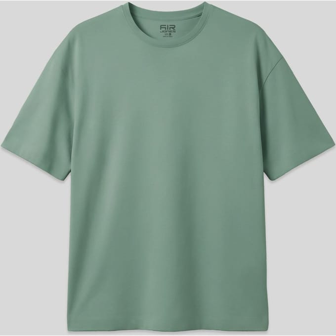 Overmaatse Katoenmix Crew Neck T-Shirt