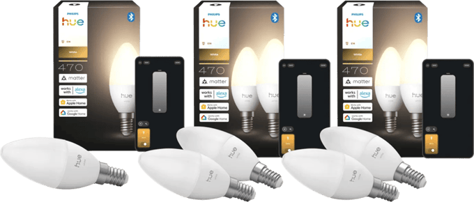 Philips Hue Kaarslamp White E14 5-Pack