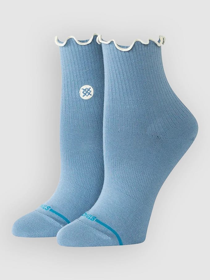 Stance Pop Ruffle Icon Quarter Sokken blauw