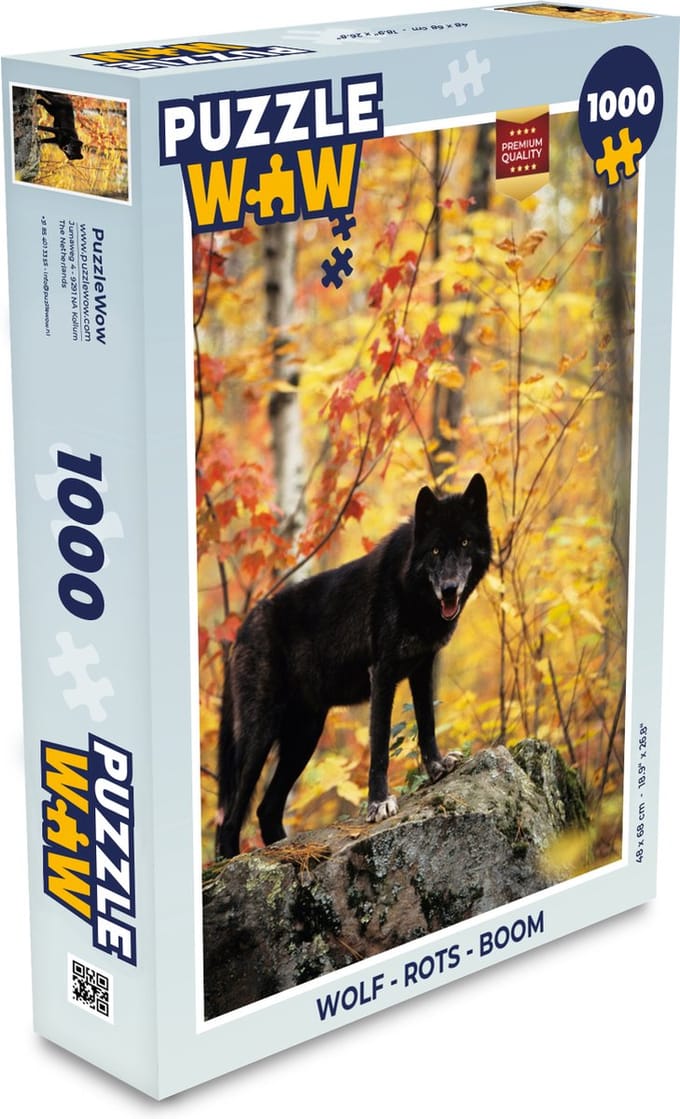 Puzzel Wolf - Rots - Boom - Legpuzzel - Puzzel 1000 stukjes volwassenen