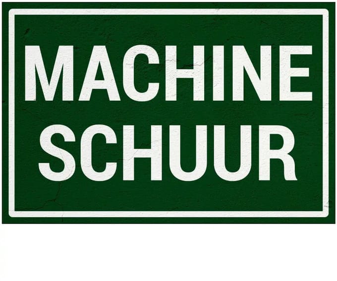 Machineschuur bord | Sign Again materiaal | 30 x 20 cm