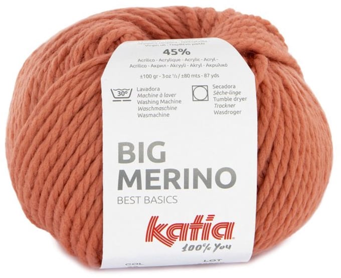 Katia Big Merino - 59 steenrood - Wol/Acryl Garen