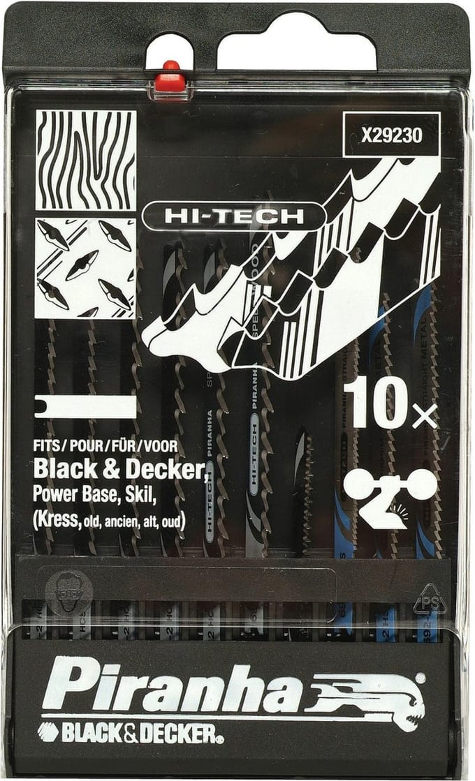 Piranha HI-TECH decoupeerzaagblad met cassette - 10 stuks - X29230