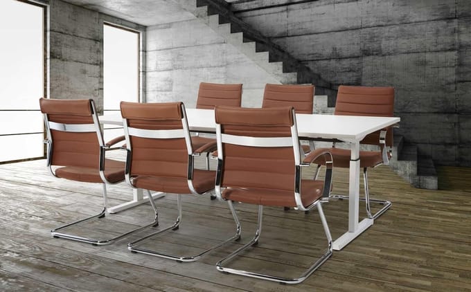 T-poot bureau vergadertafel Quick 200x100cm bladkleur Wit framekleur Wit (RAL9010)