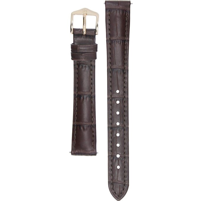 Hirsch Horlogeband -  Duke Donkerbruin - Leer - 14mm