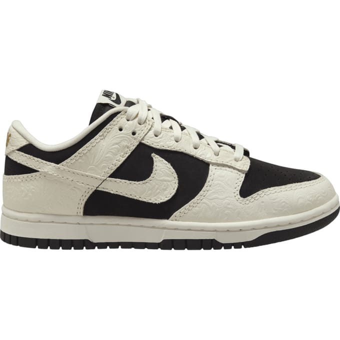 Nike Dunk Low Embossed Zwart Zeil Dames Sneakers Wit Metaal-Goud IF3944-001 38 beige