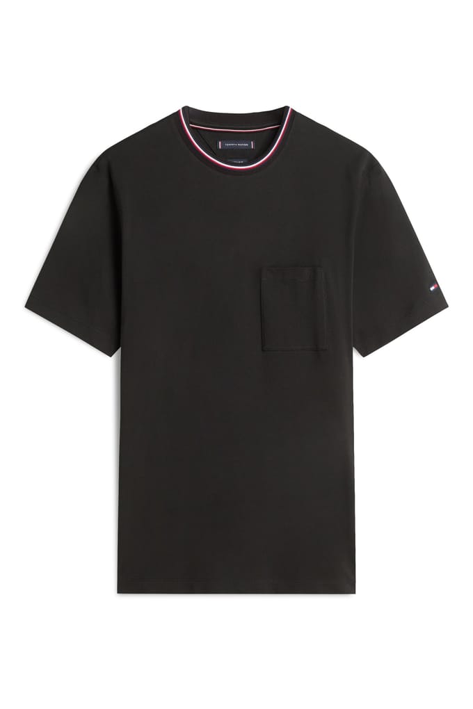Tommy Hilfiger Pocket Pique Tee Black Taglia: S | Magliette basic Outlet | Uomo | Nero