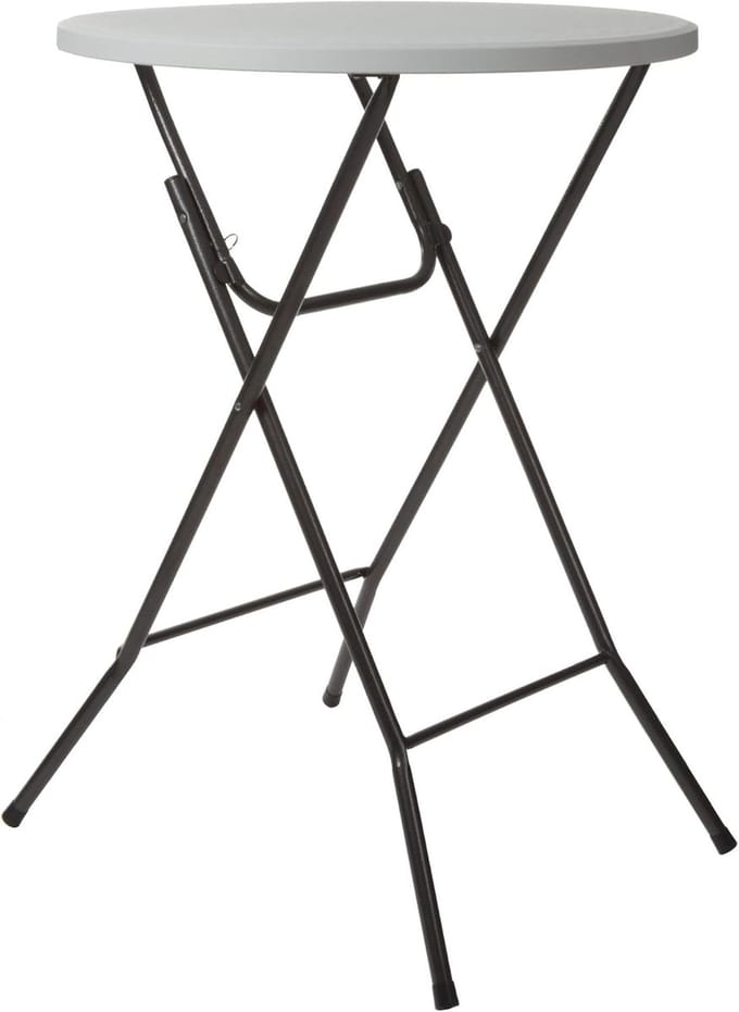 Ronde hoge vouwtafel voor buiten - Inklapbaar en weerbestendig - Ø 80 cm
