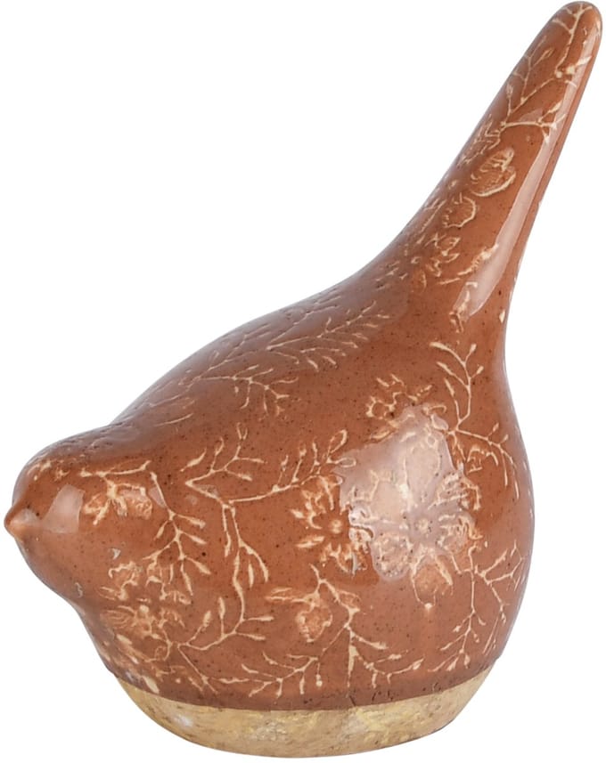 Dekoratief | Deco vogel 'Moody Dusk', keramiek, 14x9x14cm | A265001