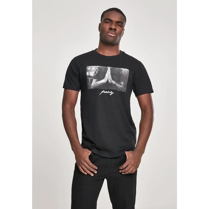 Mister Tee - Pray Heren Tshirt - 4XL - Zwart