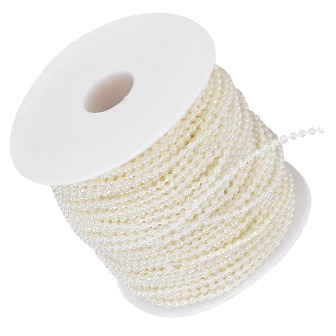 Imitatie Parel Kralenslinger Rond DIY Decoratie Knutsel Kledingaccessoires 3mm beige