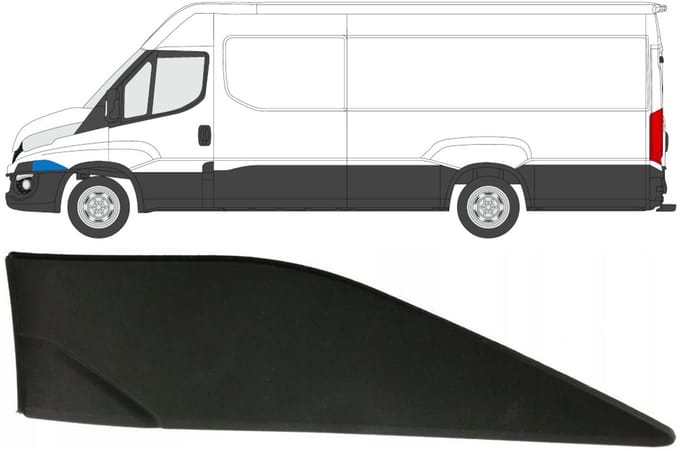 Spatbord sierlijst wielkast voor Iveco Daily 2014-2019 / Links