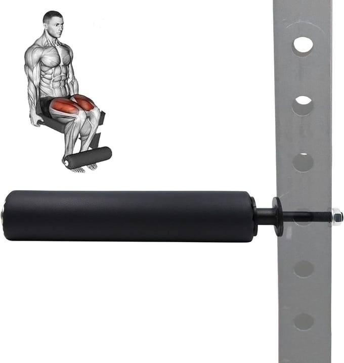Been Squat Roller - Squat Rek Bevestiging - Gerichte Krachttraining - Duurzame Staalconstructie - 53 cm Lengte - Zwart