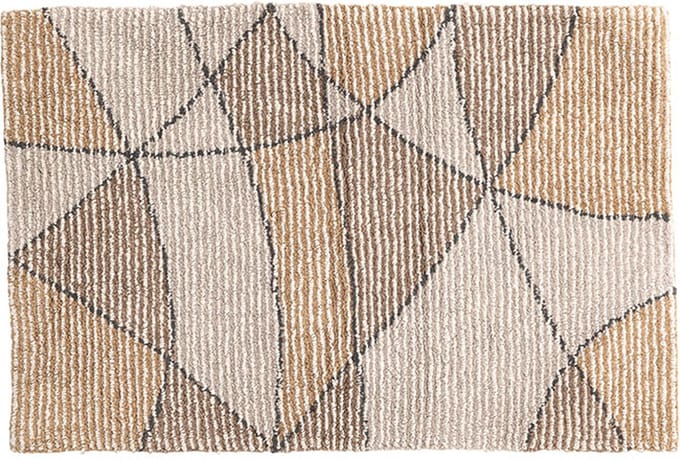 Loui badmat 90x60cm zandkleurig.