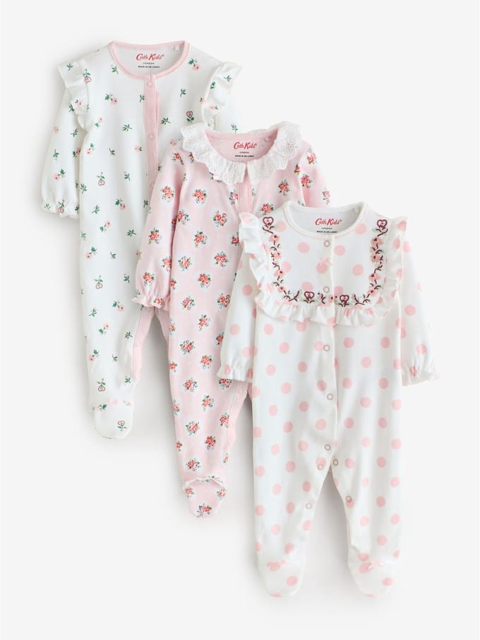 Next - Meisjes - Cath Kidston babypyjama's, set van 3 - Roze
