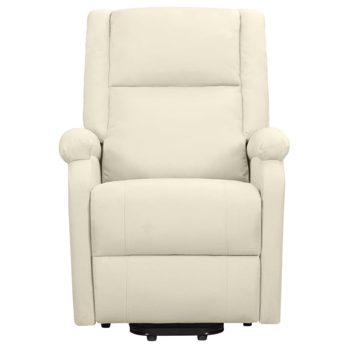 vidaXL - Sta-op-massagestoel - stof - crèmekleurig