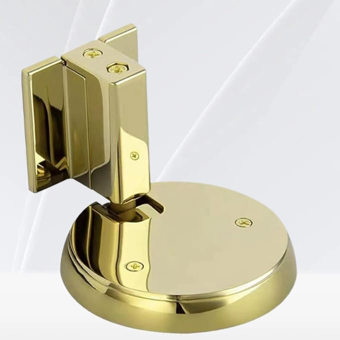 Magnetische Deurstopper - Deurvanger Deurhouder - Voorkom Deurschade - Geruisloze Deursluiting - 13.7 x 8.7 x 8.7 cm - Goud