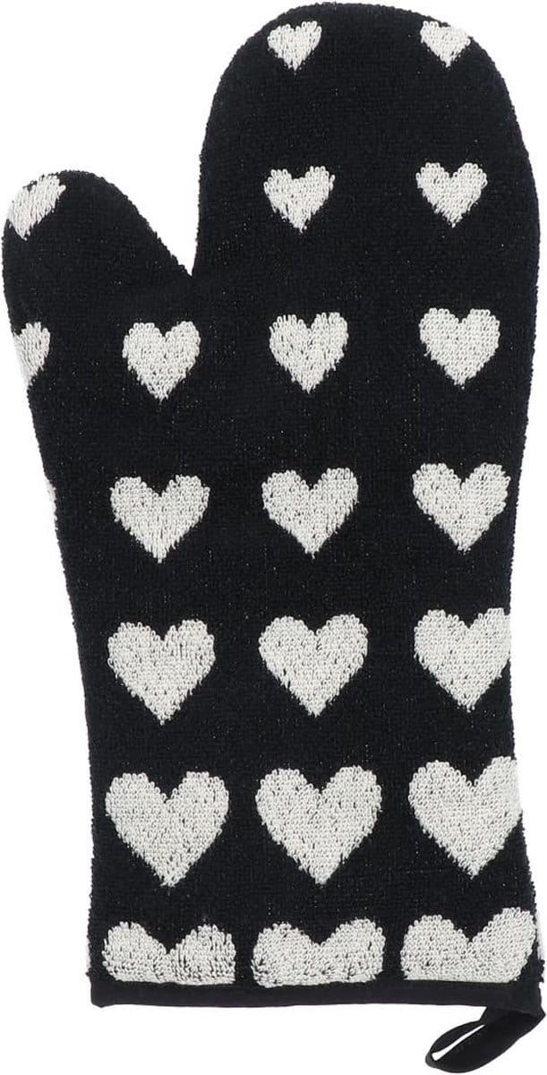 Bunzlau Castle | Ovenhandschoen Hearts Zwart CE