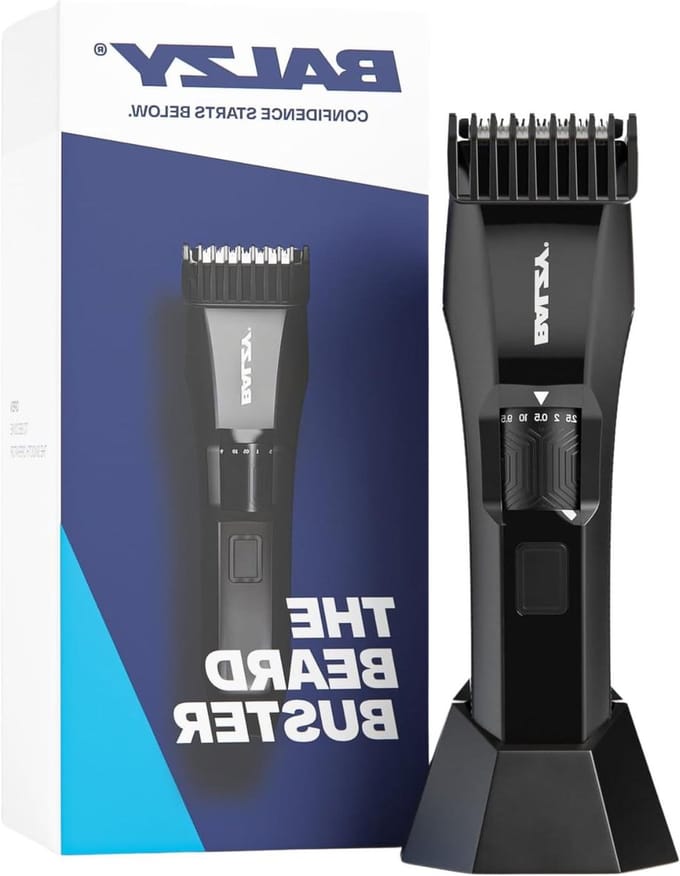 Baardtrimmer Mannen - Precisie Trimmer - Baard Stijlen - Titanium T-Blade - 05-10mm 20 Lengtes - Zwart