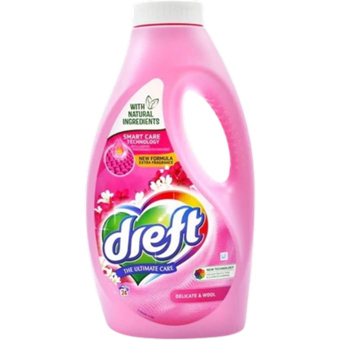Dreft Vloeibaar Wasmiddel Delicate & Wool 24 Wasbeurten 1,2 liter