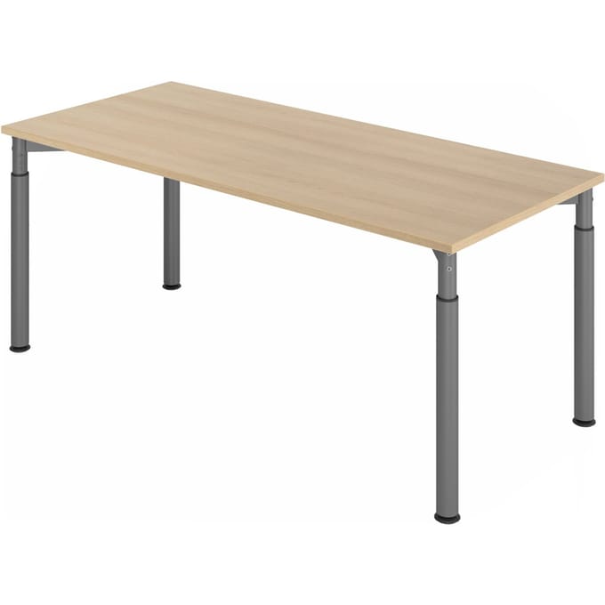 YAMA 19 G | Bureau - 180 x 80 Tafelhoogte I In hoogte verstelbaar Eiken/Grafiet