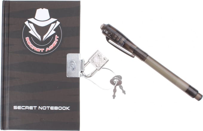 Johntoy Secret Logbook with Secret Writing Pen (Assorted)