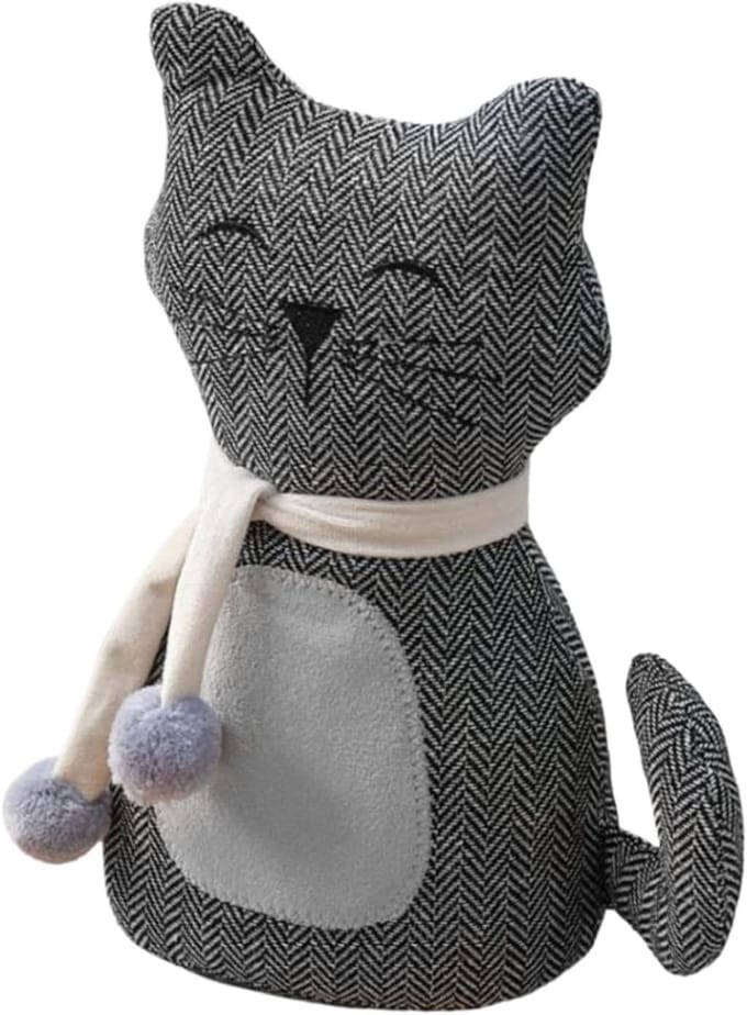 Deurstopper - Kamerblokkering Kat - Deuren Open Houden - Verzwaard Ontwerp - 28 cm - Grijs