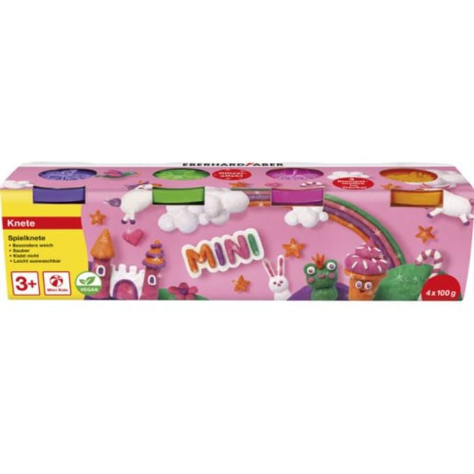 Eberhard Faber kinderklei - glitter - 4x in beker - 140 gram - EF-572511