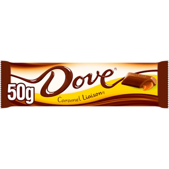 Chocolade Dove liaison caramel reep doos 24 stuks