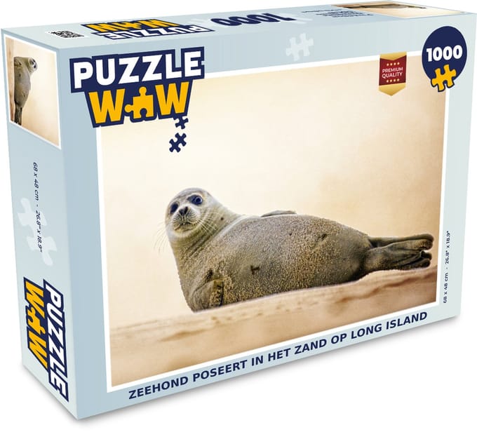 Puzzel Zeehond - Strand - Long Island - Legpuzzel - Puzzel 1000 stukjes volwassenen