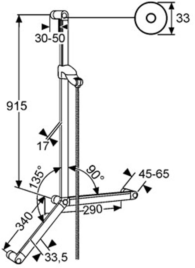 Kludi Algemene Serie Sirena Care glijstang 90cm met slang met greep