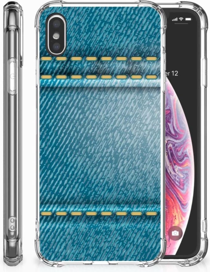 Apple iPhone Xs Max Anti Shock Bumper Case Jeans