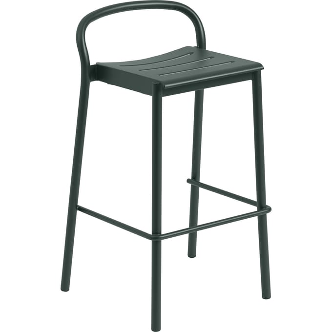 Muuto Linear Steel Barstoel - donkergroen