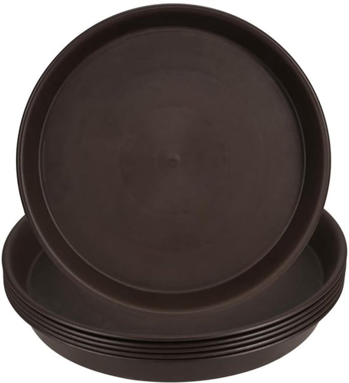 Allecto - Plantenschotel - Plastic Schotel - Set van 10 - Bruin