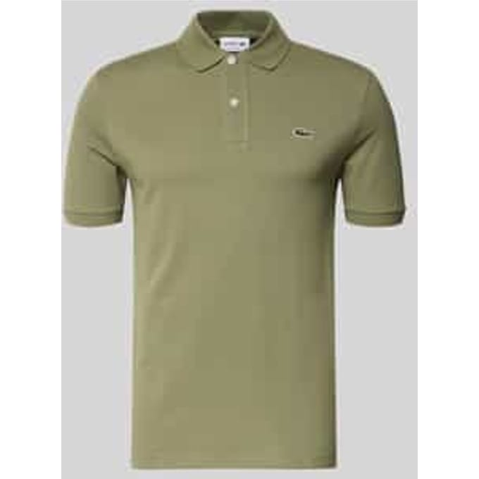 Lacoste Poloshirt Pique Olijfgroen - Maat M - Heren