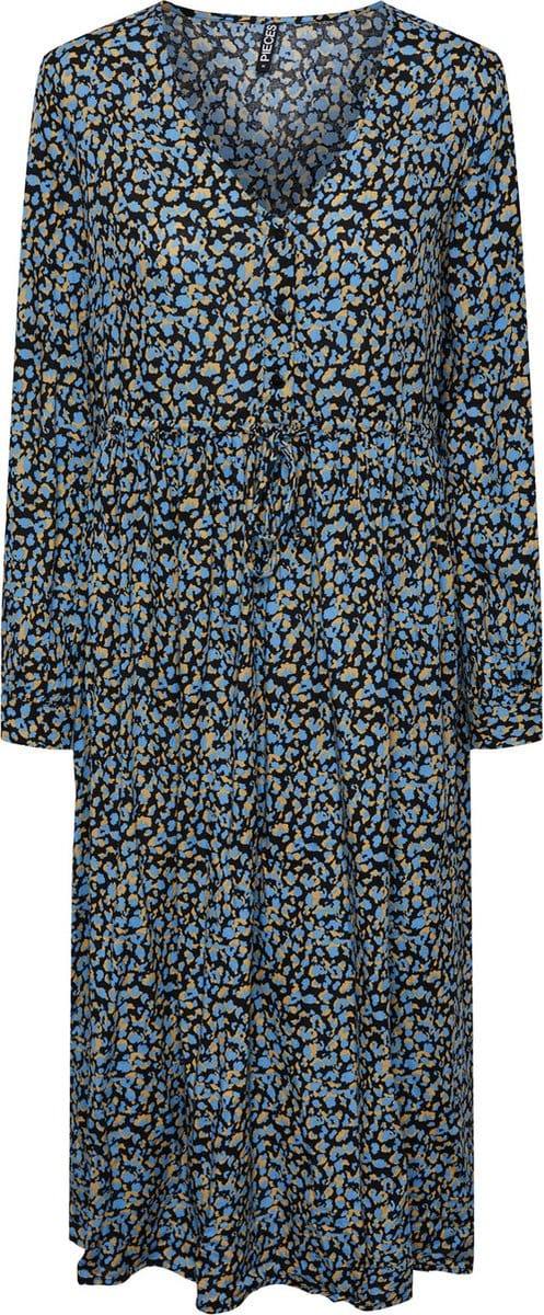 PIECES PCNYA LS MIDI DRESS Dames Jurk - Maat XL