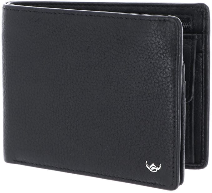 Golden Head Leren portemonnee Capri RFID Protect Scheintasche mit RV 1364 Schwarz zwart